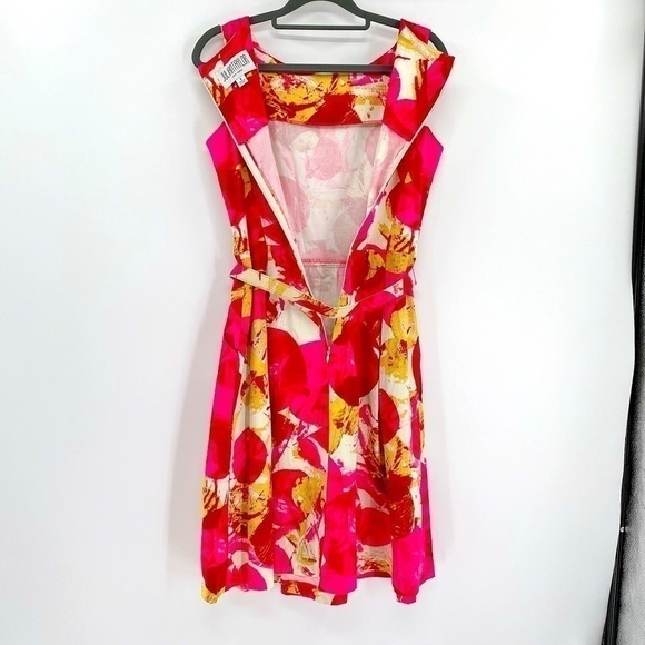 Julian Taylor New York Belted midi Dress Sz 8 - Picture 2 of 11